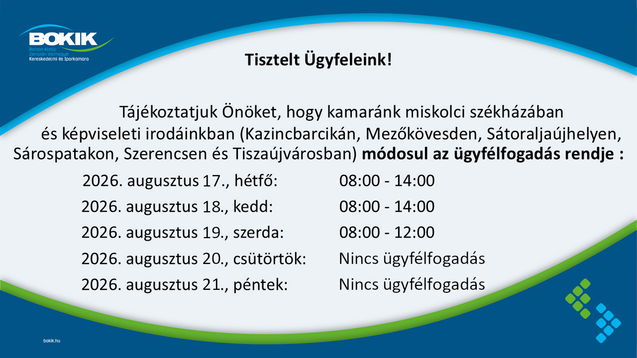Tisztelt Ügyfeleink, Kedves Partnereink! - kép