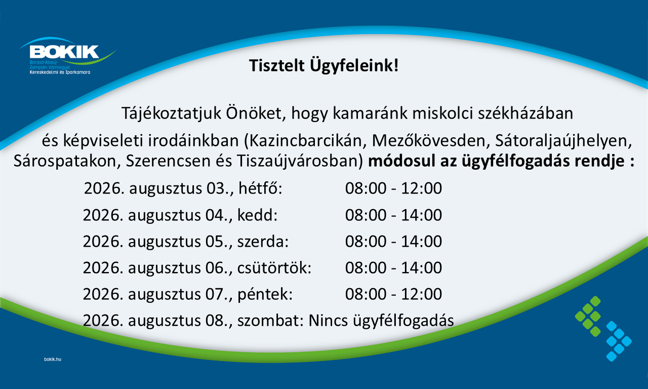 Tisztelt Ügyfeleink, Kedves Partnereink! - kép