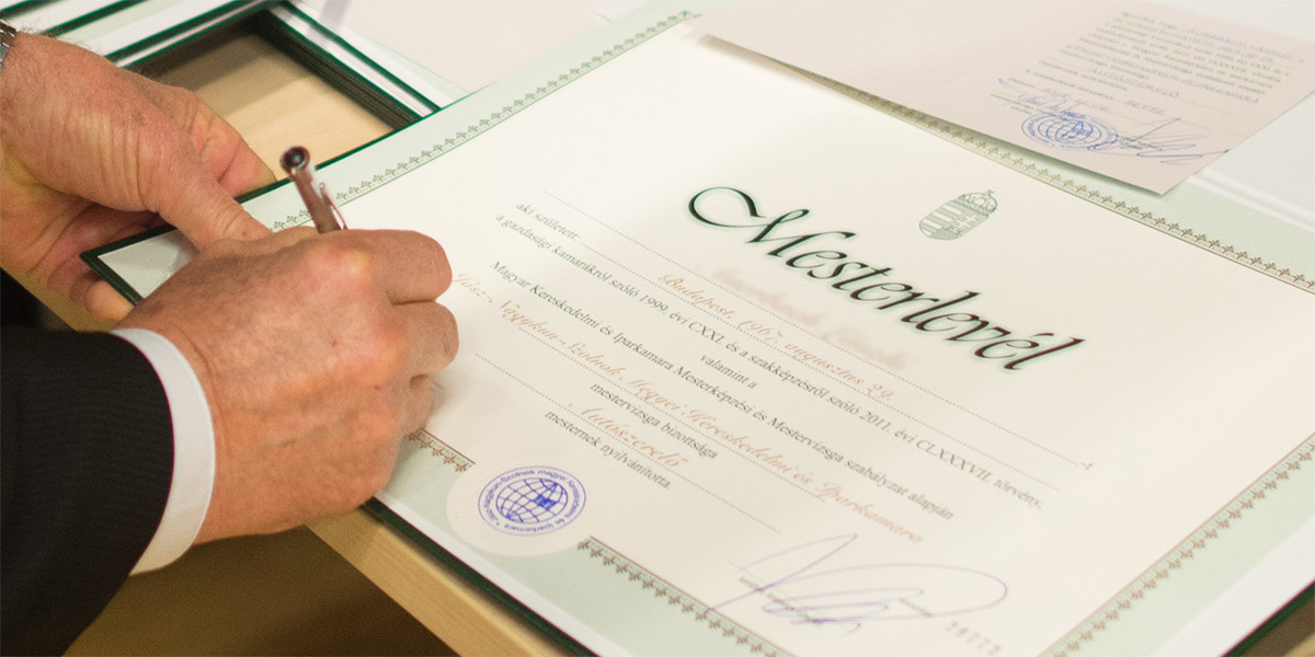 Pályázati kiírás mestervizsga elnököknek - kép