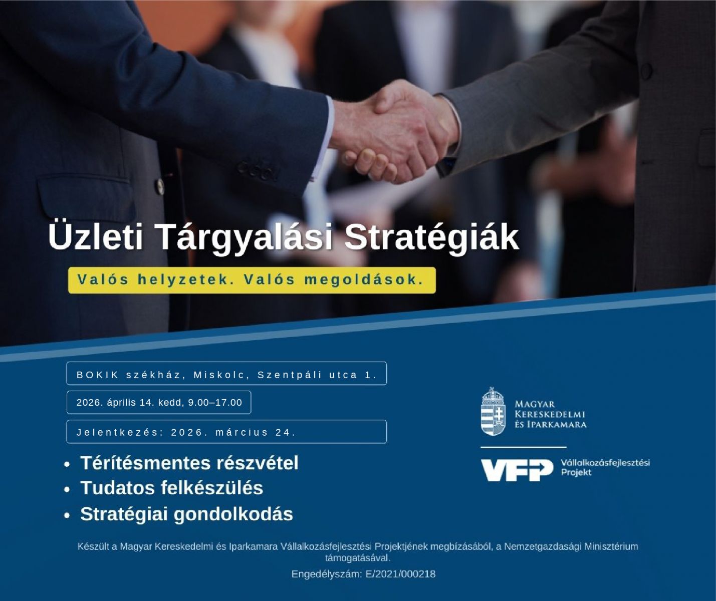 Üzleti Tárgyalási Stratégiák - képzés - 2026. április 14. - kép