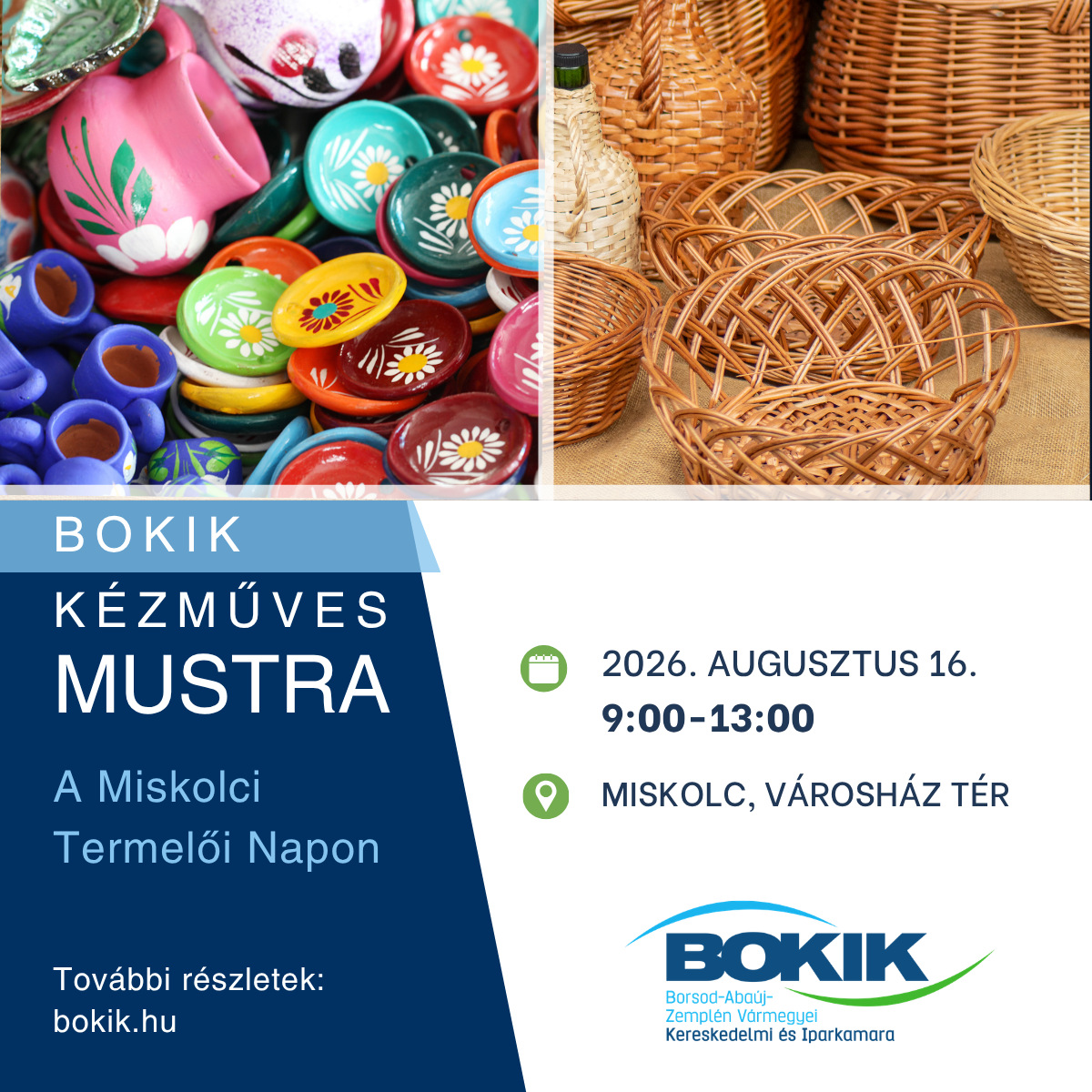 BOKIK Kézműves Mustra - 2026. augusztus 16. - kép