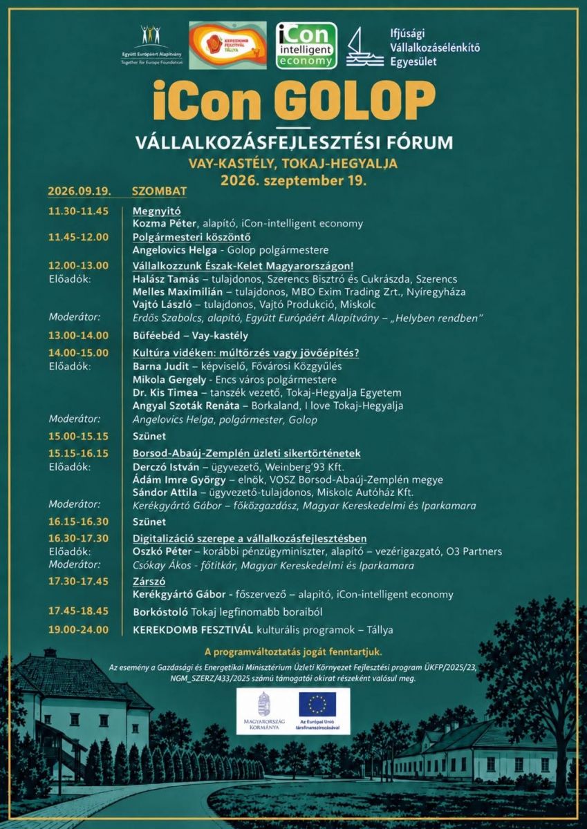 iCon Golop Vállalkozásfejlesztési fórum - 2026. szeptember 19. - kép