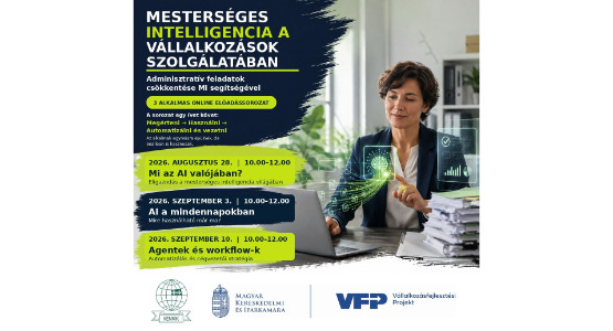 Adminisztrítív feladatok csökkentése MI segítségével - Online előadássorozat 1/3 - 2026. augusztus 28.