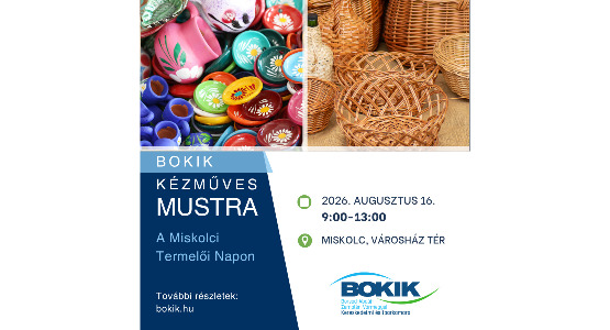 BOKIK Kézműves Mustra - 2026. augusztus 16.