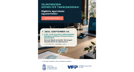 Digitális ügyintézés egyszerűbben - tanácsadás - 2026. szeptember 16.