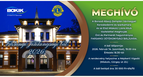 BOKIK-Lions jótékonysági bál - 2026. február 14.