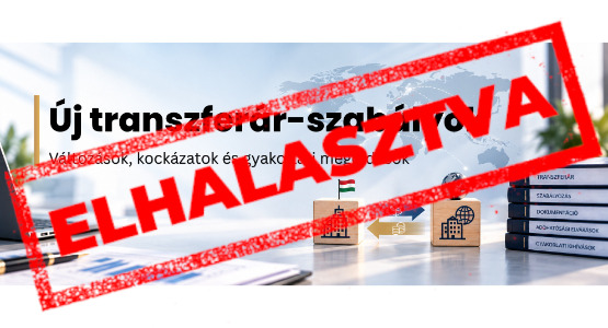 Új transzferár-szabályok - szakmai előadás - 2026. november 02.