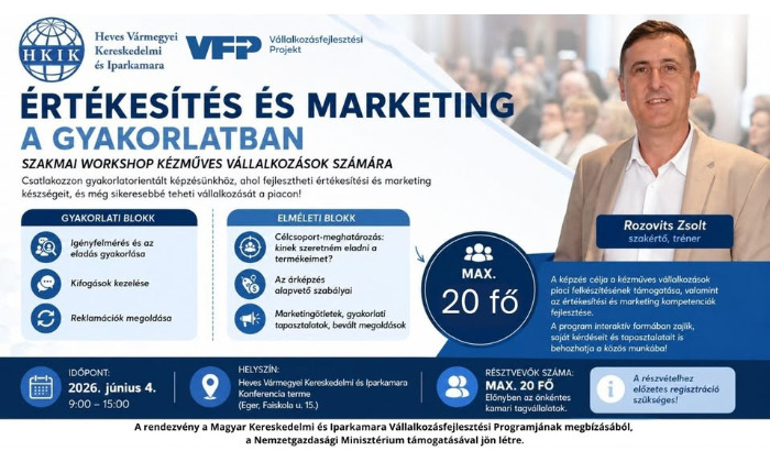 Kézműves vállalkozók workshopja Egerben
