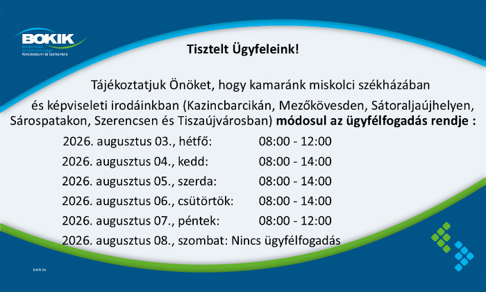 Tisztelt Ügyfeleink, Kedves Partnereink!