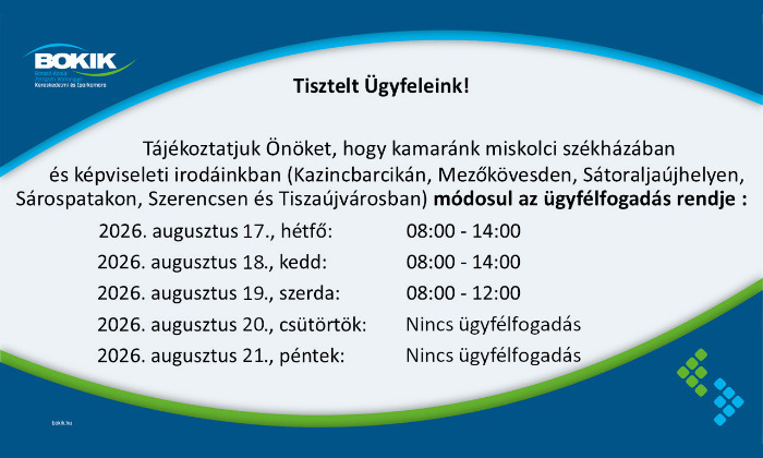 Tisztelt Ügyfeleink, Kedves Partnereink!