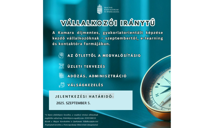 Kezdő vállalkozók figyelem! Indul a Vállalkozói Iránytű
